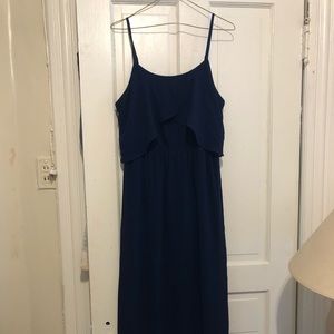 Blue layered strappy dress